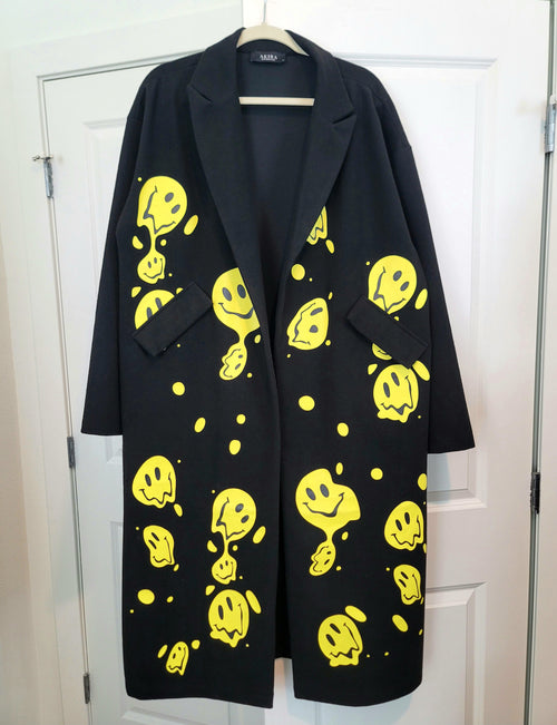 Akira Put On a Happy Face Trench Coat