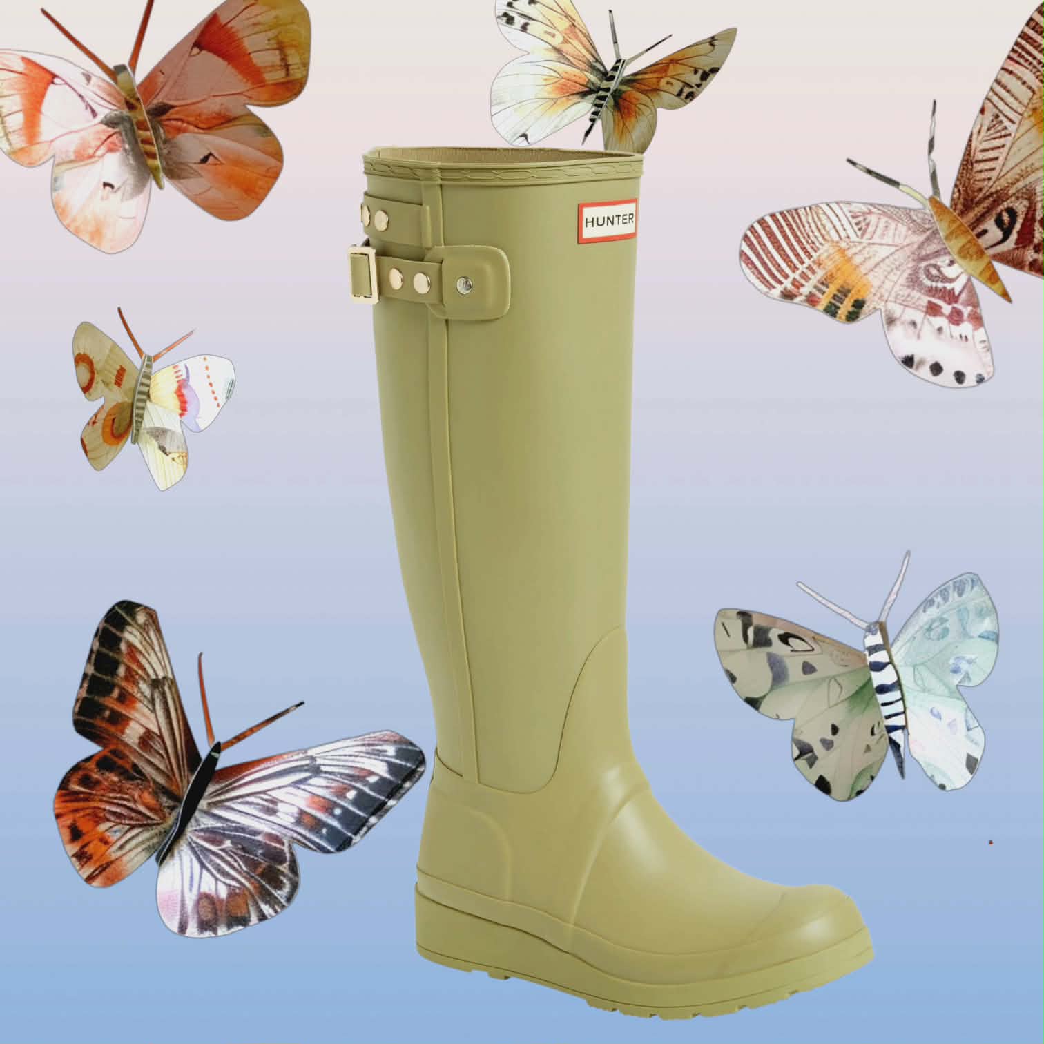 Hunter Original Tall Studded Wedge Rain Boot