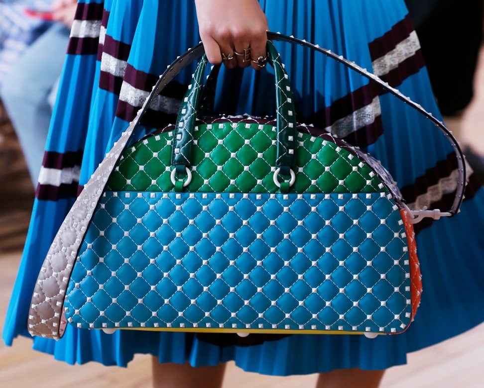 Valentino Garavani Rockstud Leather Bowling Bag